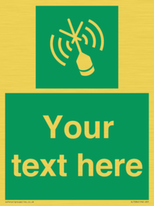 Custom sign safe condition Emergency position beacon